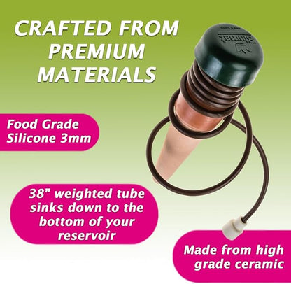 Blumat Classic Self-Watering Stakes - Automatic Drip Irrigation System for Indoor Plant Watering & Outdoor - Water Drip Solution for Potted Plants - Slow Release Stakes, 12 Pack, wo Adapter