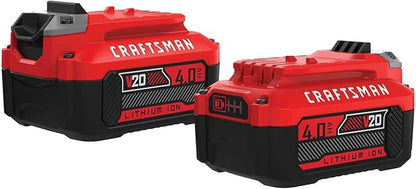 CRAFTSMAN V20 4Ah Lithium Ion Power Tool Battery 2-Pack (CMCB204-2)