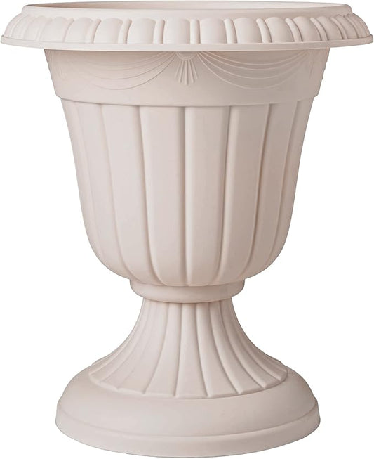 Arcadia Garden Products Classic Traditional Plastic Urn Planter Indoor/Outdoor