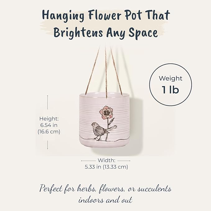 Hanging Amarosa 6.5" Flower Pot, Multi Color