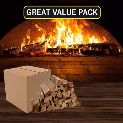 Old Potters Kiln Dried Pizza Oven Cooking Logs, Approx 12 lbs, Wood Logs for Pizza Ovens, Grills and Smokers, Solo Stove Mesa XL, Oak~ 6 Inch Mini Log, Product of USA (790 Cubic Inches)