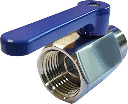 beduan Stainless Steel 3/4 Shut Off Valve GHT Thread Garden Hose Heavy Duty Connector (Long Handle)