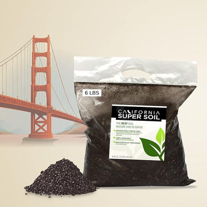 California Super Soil Premium 100% Organic Super Soil Kit, 18+ Nutrient Blend - Living Soil Technology - Potting and Garden Soil for Indoor Grow Kit - Includes (7X) 6 Lbs Bag of CaliSuperSoil