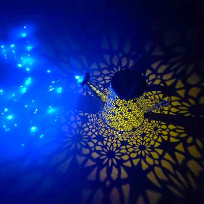 Solar Watering Can Lights,Christmas Large Retro Metal Hanging Solar Lights Outdoor Waterproof, Birthday Gifts for Women Mom Grandma Garden Decor Yard Light LED Decoration Outside for Porch Lawn Patio