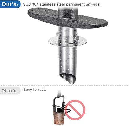 BeneLabel Garden Bulb Planter Tool with Adjustable Digging Depth from 3 to 6 Inch Grass Plugger Tool with Long Handle Bulb Transplanter Tool for Digging, Planting, Grass Repair