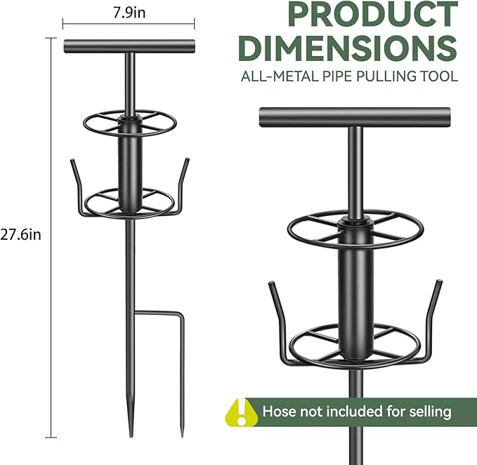 Garden Hose Guide Spike, Metal Hose Guides for Garden Heavy Duty, Hose Pulling Stand Reel for Gardens Corner, Auxiliary Water Hoses Support, Lawn & Gardens Watering Equipment, Plant Flower Protector