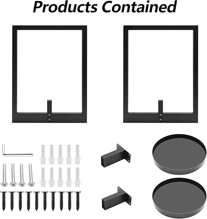 Metal Wall Plant Holder, Wall Planters for Indoor Plants, Heavy Duty Plant Wall Shelf, Vertical Space Saving - for Home, Office, Balcony(2 Pack)