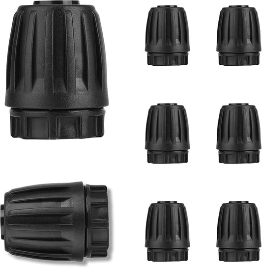 1/2 Inch Drip Irrigation End Cap Fittings,8-Pack,Drip Irrigation Parts for 1/2 Inch Tubing,Barbed Lock Nut End Plug Connectors for Garden Drip Irrigation System