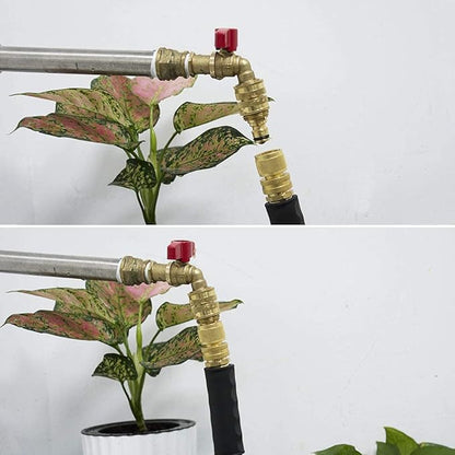 HQMPC Garden Hose Quick Connect Solid Brass Quick Connector Garden Hose Fitting Water Hose Connectors 3/4 inch GHT (6 Sets)