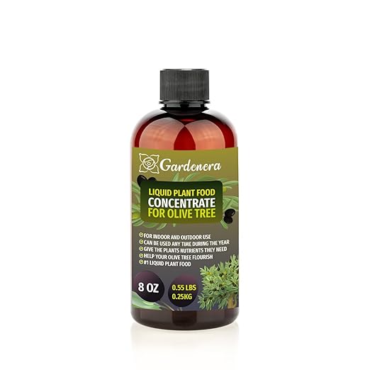 Gardenera Plant Growth Superfood for Olive Trees with 18 Essential Vitamins & Minerals - Organic Plant Food Fertilizer - Micro-Fungi and Bio-Organisms for Olive Tree Care & Growth Enhancement - 8oz