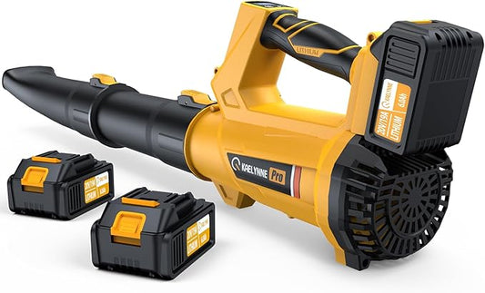 Leaf Blower, 20V Leaf Blower Cordless with 2 X 6.0Ah Batteries and Charger Included, 540CFM 170MPH & 6 Speed Mode, Handheld Electric Leaf Blower for Lawn Care, Yard, Garden and Dust