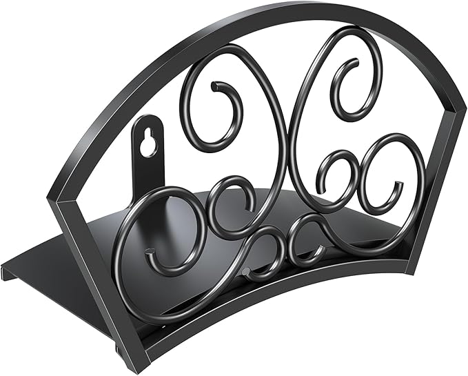 GOFORWILD Garden Hose Holder, Decorative Hose Butler Sturdy Water Hose Rack, Durable Wall Hose Hanger, Holds 125-Feet of 5/8-Inch Hose, Hose Reel, Made of Gauge Steel, 7019