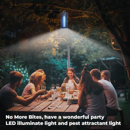 YISSVIC Bug Zapper Outdoor Indoor Waterproof Electric Mosquito Lamp Fly Zapper Killer Effective 4200V Plug in for Home Patio Office Courtyard (One-Light Control Bug Zapper)