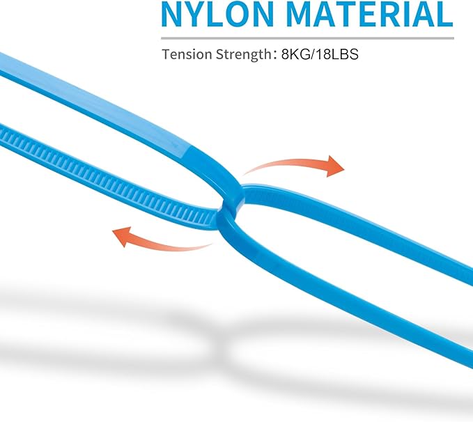 6 Inch Black Zip Tie 1000 PCS, 18 Lbs - Small to Medium Zip Tie, Nylon PA66 UV Resistant Cable Tie for Indoor and Outdoor Use - Ideal for bundling and securing objects