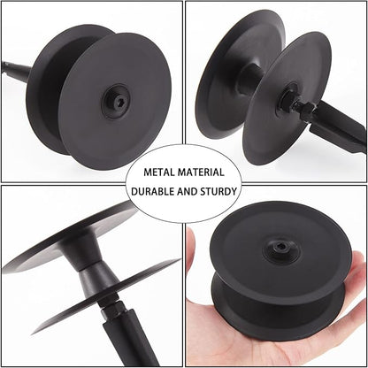 2PCS Metal Garden Hose Guide Spike, Hose Guides for Garden Heavy Duty, Cast Iron Garden Hose Guides for Outside, Rustproof Coated Hose Guide Stakes for Lawn & Yard, Plant & Flower Bed Protection