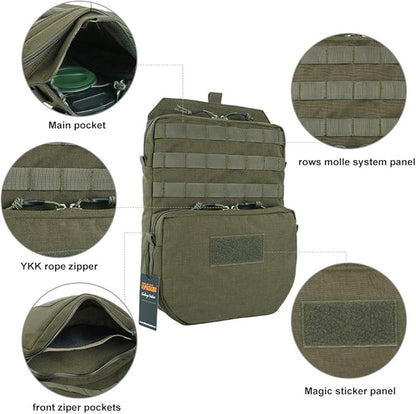 EXCELLENT ELITE SPANKER Tactical MOLLE Hydration Pack for 3L Hydration Water Bladder Molle Vest Accessory