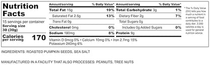 Oven Toasted Pumpkin Seeds with Sea Salt (Papitas) 16 oz (1 lb) Batch Tested Gluten & Peanut Free | No Oils | No PPO | Non GMO | Vegan and Keto Friendly | Premium Quality