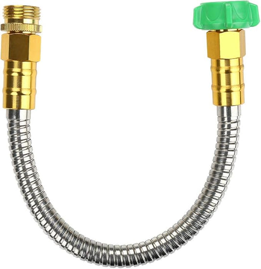 Beaulife New 304 Stainless Steel Metal Garden Hose with Nozzle-Flexible, Portable & Lightweight (1 foot)