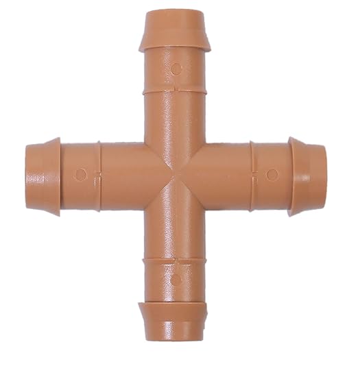 APT 1/2 Inch Drip Irrigation Fittings. 27 Count Full Irrigation System Connectors. Set of Faucet Adapter, Elbow, Transfer, Tee, End Plug, Cross and Gourmet. Also fits 17 MM Hose.