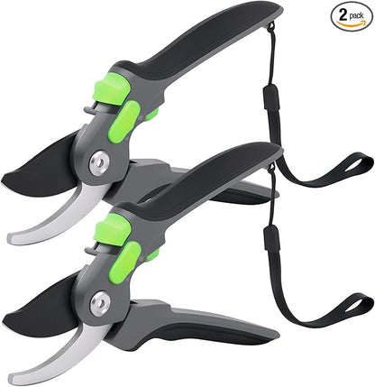 2 Pack Gardening Shears Pruning Garden Scissors Pruning Scissors For Gardening Pruner Shears With Rust Resistant Steel Blade Effortlessly Cuts