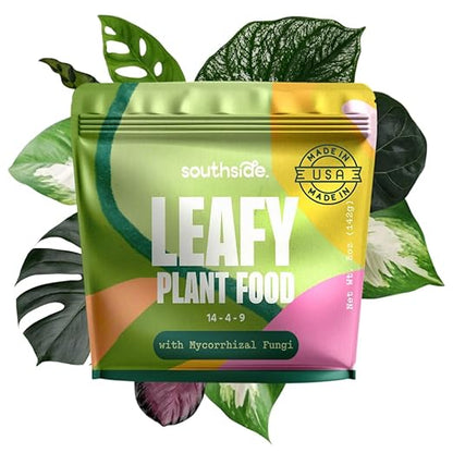 Leafy Plant Food with Mycorrhizal Fungi - Use Year-Round - Makes 200 Liters Gentle Houseplant Fertilizer for Indoor Potted Plants