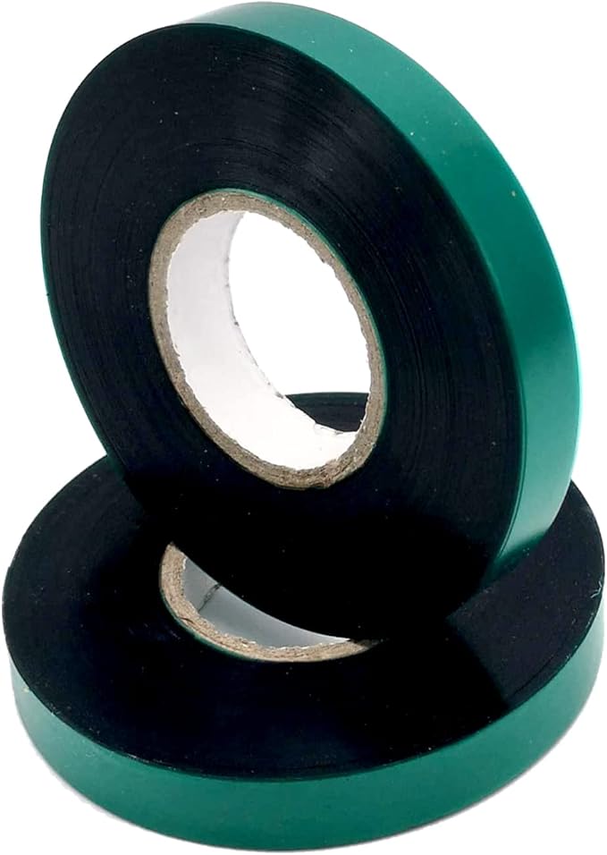 24 Rolls 150 Feet Stretch Tie Tape 0.5 Inch Garden Tie Tape Thick Plant Ribbon Garden Green Vinyl Stake for Indoor Outdoor Patio Plant Use
