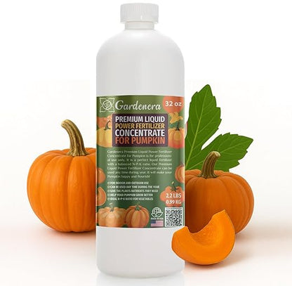 Liquid Power Pumpkin Fertilizer - Premium Liquid Plant Food for Pumpkin - Fast-Acting Concentrate for Growth, Strong Roots & High-Yield Harvest - 32 oz - Indoor & Outdoor Use