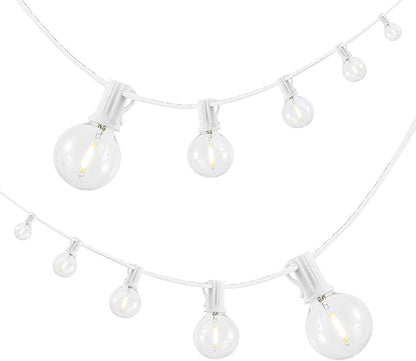 JONATHAN Y JYL8700B 25' Outdoor LED Globe String Lights with 25 G40 Bulbs, UL Listed Waterproof Patio Lights, Connectable Hanging Lights for Backyard, Porch, Cafe, Wedding, Party Decor, White