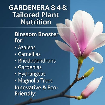 𝐁𝐄𝐒𝐓𝐒𝐄𝐋𝐋𝐄𝐑 Premium 8-4-8 Acidic Fertilizer for Azaleas, Camellias, Hydrangeas, Blueberries, Gardenias, Magnolia Trees, Evergreens and Rhododendrons - Ideal Iron-Rich Plant Food [16 OZ]