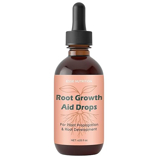 Root Growth Aid Drops - Rooting Hormone for Cuttings | Propagation Drops for Faster Roots & Less Shock | Works in Water, Soil, LECA | for Pothos, Monstera & All Houseplants (4 oz)