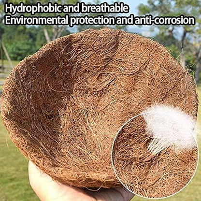 Legigo 3 Pack 12 Inch Hanging Basket Coco Liners Replacement, 100% Natural Round Coconut Coco Fiber Planter Basket Liners for Hanging Basket Flowers/Vegetables