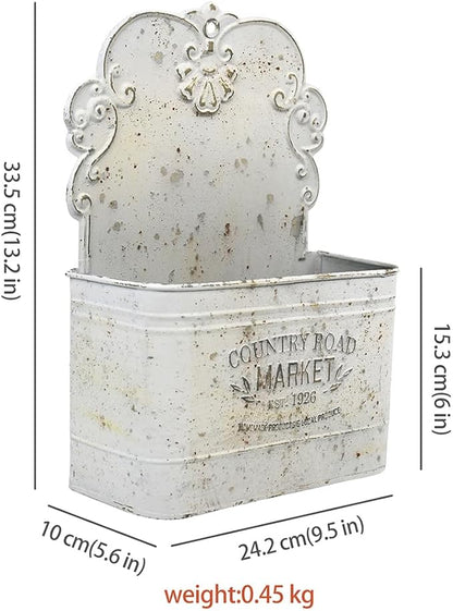 All Chic Metal Wall Planter Wall Mount Planter Wall Haning Planter Outdoor Metal Wall Planter Wall Vases for Flowers Shabby Chic Wall Decor for Rustic Farmhouse