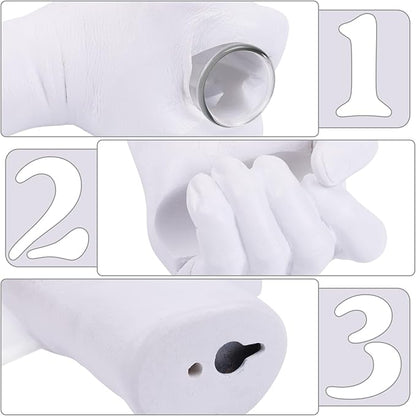 Wall Mounted Hands Vase - White Hand Sculpture, Hanging Wall Vase for Unique Decoration in Living Rooms, Entrance and Room