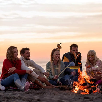 Smores Sticks 36" Long 5mm Thick, 60 PCS Marshmallow Roasting Smore Sticks Bamboo, Disposable Marshmellow Sticks Camping Heavy Duty SMores Skewers for Outdoor Fire Pits Campfires Hot Dog Sausage