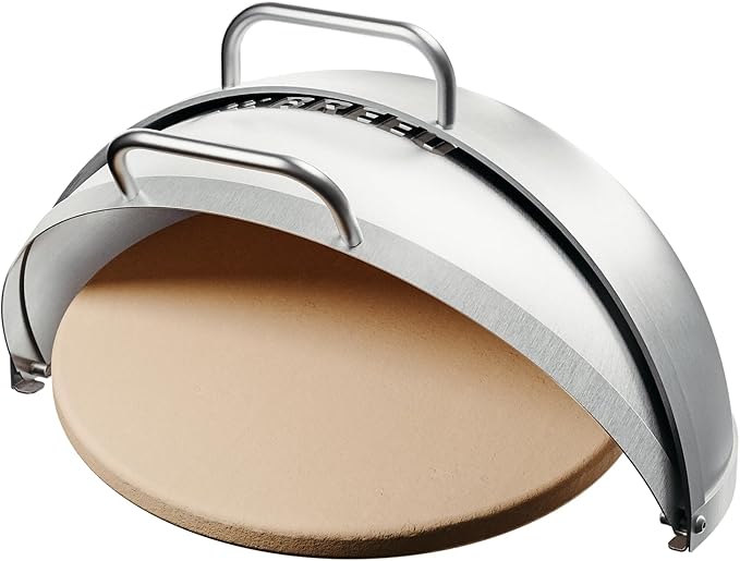 Breeo Grill Dome Hinged Stainless Steel Dome w/Built-in Thermometer, Griddle Accessories Kit, Outdoor Set for Live-Fire Cooking Fits X/24, X/30 Series - Outpost Grill Required