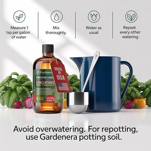 Liquid Power Eggplant Fertilizer - Professional Liquid Plant Food for Eggplant - Fast-Acting Concentrate for Growth, Strong Roots & High-Yield Harvest - 8 oz - Indoor & Outdoor Use