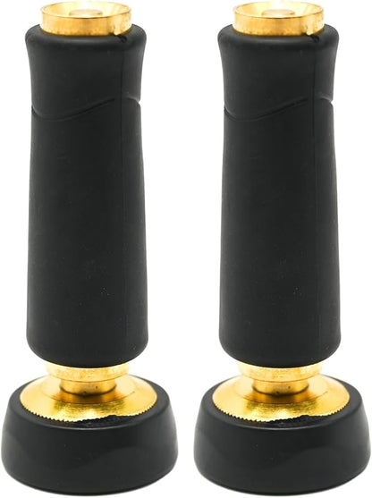 MDEOOSKY 2Packs Brass Hose Nozzle, Heavy-Duty Brass, Adjustable Twist Hose Nozzle Shut Off Valve, Suitable for Cleaning Car, Watering Flowers, Lawns, Cleaning Ground