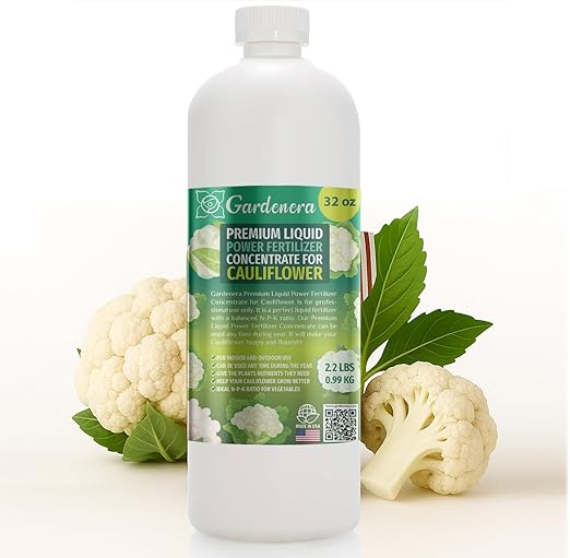 Liquid Power Cauliflower Fertilizer - Premium Liquid Plant Food for Cauliflower - Fast-Acting Concentrate for Growth, Strong Roots & High-Yield Harvest - 32 oz - Indoor & Outdoor Use