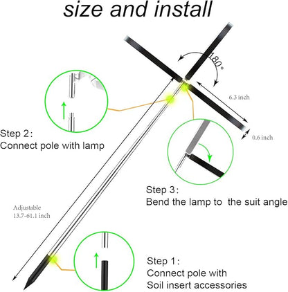 Plant Grow Light,yadoker LED Growing Light Full Spectrum for Indoor Plants,Height Adjustable, Automatic Timer, 5V Low Safe Voltage,Idea for Large Plant Light