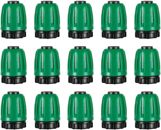 15 Pcs 1/2 Inch Irrigation Tubing End Plugs Drip Irrigation Fittings Drip Line Plugs End Cap for 1/2" irrigation tubing Drip Irrigation System Connection Parts