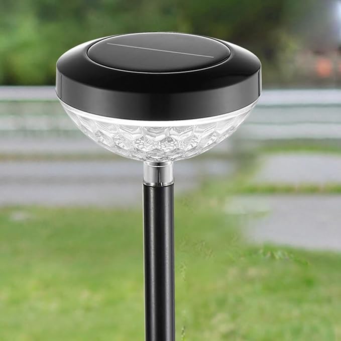 BESPORTBLE Solar Garden Stake Lights Outdoor Decorative Solar Pathway Lamps for Yard Patio Waterdrop Projection and Steady Breathing Mode