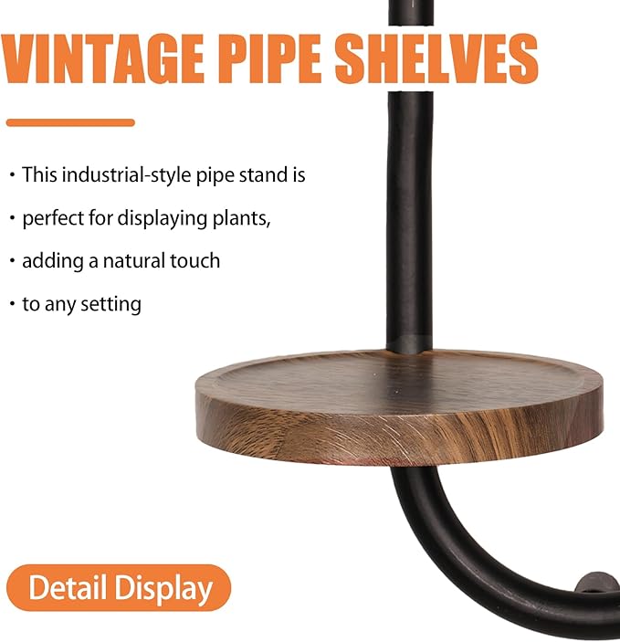 Wall Mounted Plant Stands for Indoor Plants, Window Plant Shelves, Plant Wall Mount Holders Indoor Decor Hanger, 3 Tiered Hanging Plant Stands, Home Office Living Room Decor