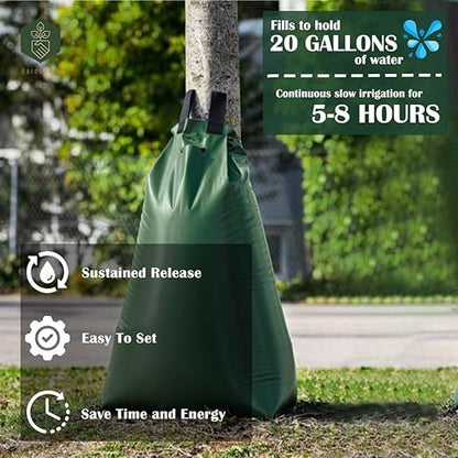 Gardenpal 3 Pack Tree Watering Bag, 20 Gallon Slow Release Watering Bag for Trees,Tree Watering Bags-Drip Irrigation Bag for Newly Planted or Established Trees