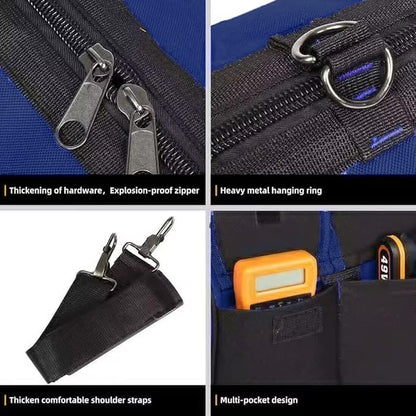 FASTECH 20 Inch Heavy Duty Tools Bag with Wide Mouth for Tool Storage, Carrier and Organizer,Tote Bag for Men/Women, Wide Mouth Tool Bags With Inside Pockets (20 Inch)