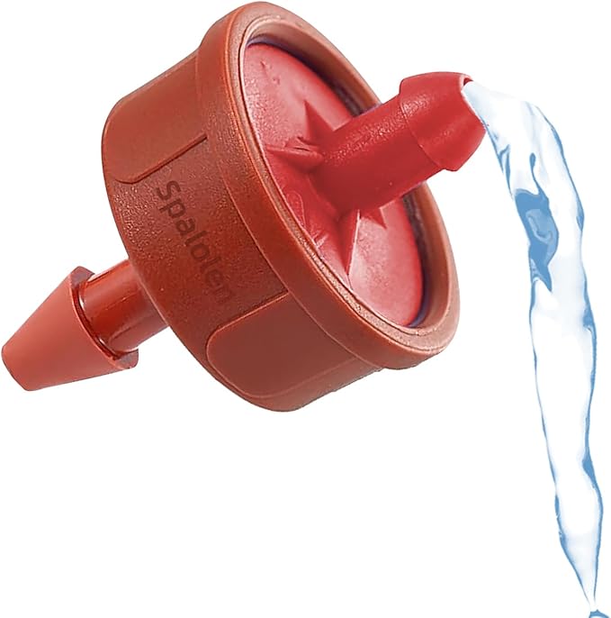 60PCS 4 GPH Pressure Compensating Drip Irrigation Spot Watering Drippers/Emitters, Self-Cleaning Constant Flow Drip Irrigation Emitters Heads Irrigation Drippers Parts for Drip Irrigation System