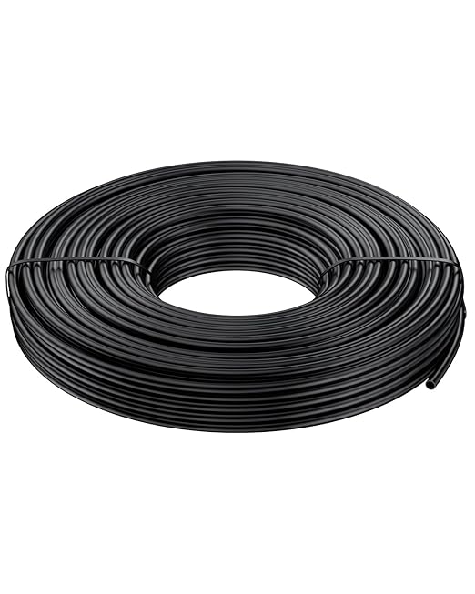 Pawfly 50 ft. 1/4 Drip Irrigation Tubing, Black Drip Irrigation Hose Roll, Polyethylene Drip Irrigation Line for Garden Watering, Blank Distribution Tubing for Drip Irrigation System