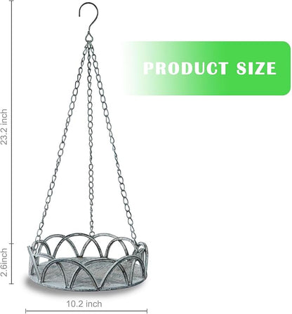 Metal Hanging Planters for Outdoors,Vintage Hanging Baskets for Outdoor,Garden, Patio, Deck, Porch Decor