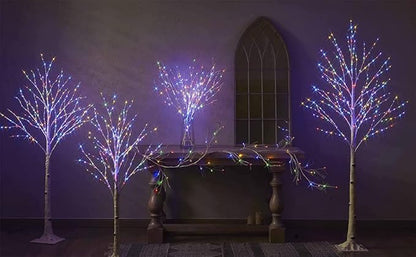 Birchlitland Lighted Birch Branch Battery Operated with 8 Functions 100 LED 32IN Multi Color and Warm White Lights, Artificial Tree Branch with Warm,Fireplace Christmas Holiday Decoration