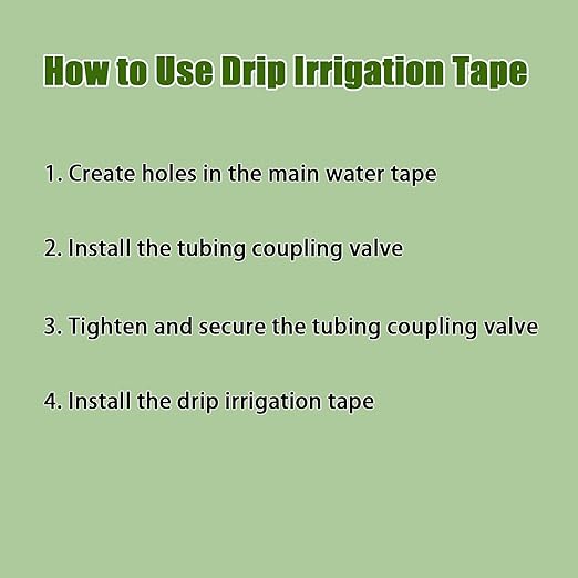 500FT 5/8 Inch 16 Mil Drip Tape Irrigation Kit, 6" Spacing Roll 16 Mil Drip Tape Irrigation, Durable Reinforced PE Material Anti-Bird Pecking Silver Anti-Burning Seedlings Drip Irrigation System