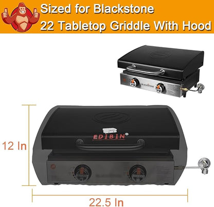 22 inch Griddle Cover for Blackstone 22 inch Tabletop Griddle with Hood, Waterproof 900D Heavy Duty Polyester 22" Grill Cover for Blackstone 22" Tabletop Griddle 1813